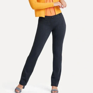 Betabrand Classic Straight Yoga Dress Pants Charcoal Grey